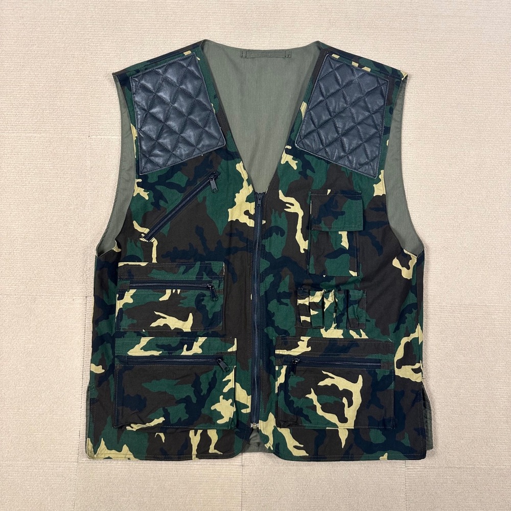 Hodonksy Sport Hunting Vest Mens XL Green Camo Multi-Pocket Utility Fishing